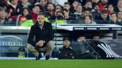 Martín Demichelis durante el partido en el Monumental.