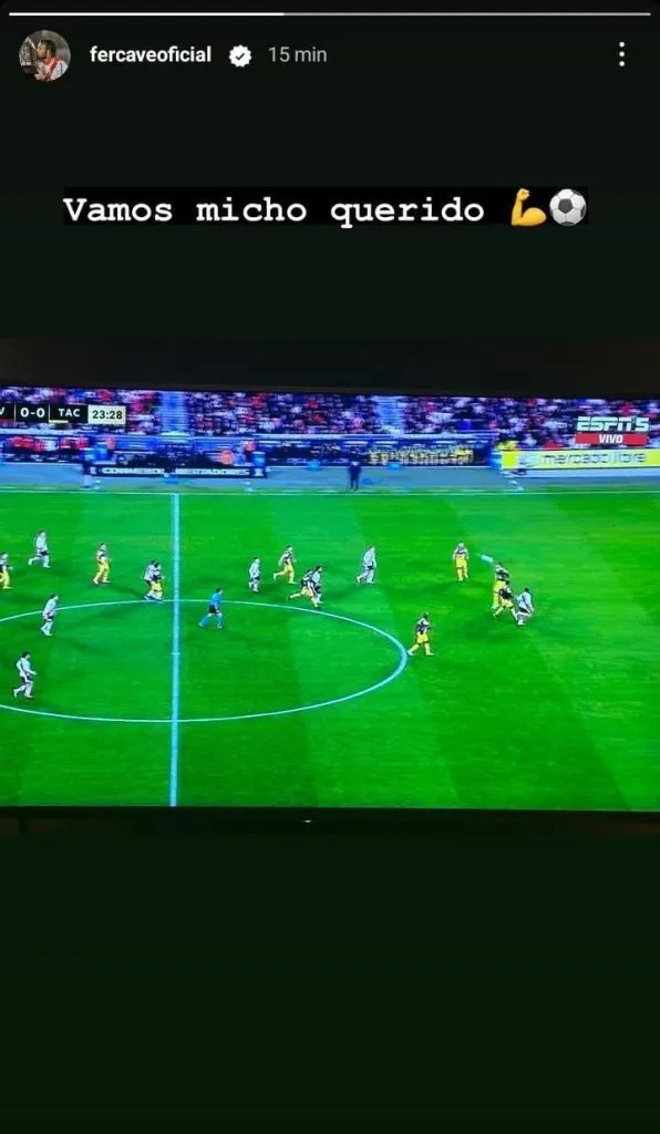 El posteo de Fernando Cavenaghi dedicado a Martín Demichelis.