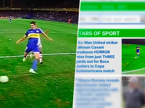 "Horror": repercusión mundial al errado de Cavani por Copa Sudamericana