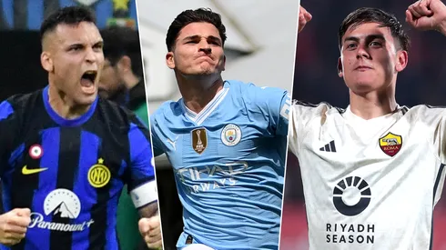Lautaro Martínez, Julián Álvarez y Paulo Dybala quedaron como los tres máximos goleadores argentinos de la temporada en Europa.