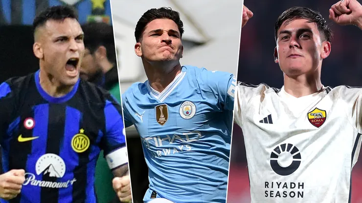 Lautaro Martínez, Julián Álvarez y Paulo Dybala quedaron como los tres máximos goleadores argentinos de la temporada en Europa.