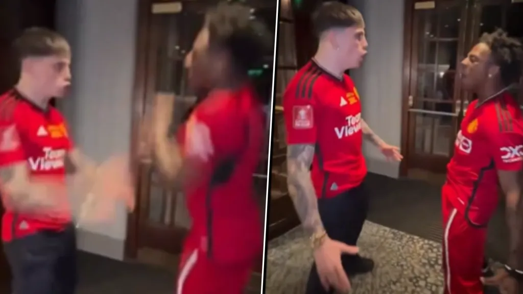 Alejandro Garnacho junto a  IShowSpeed.