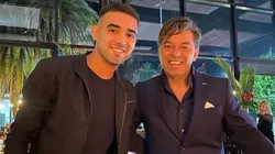 Lucas Martínez junto al Muñeco Gallardo.