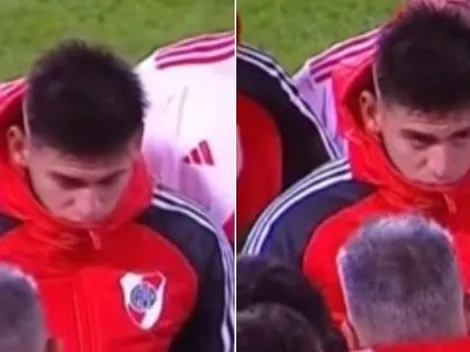 El gesto del Diablito Echeverri en la arenga de Martín Demichelis