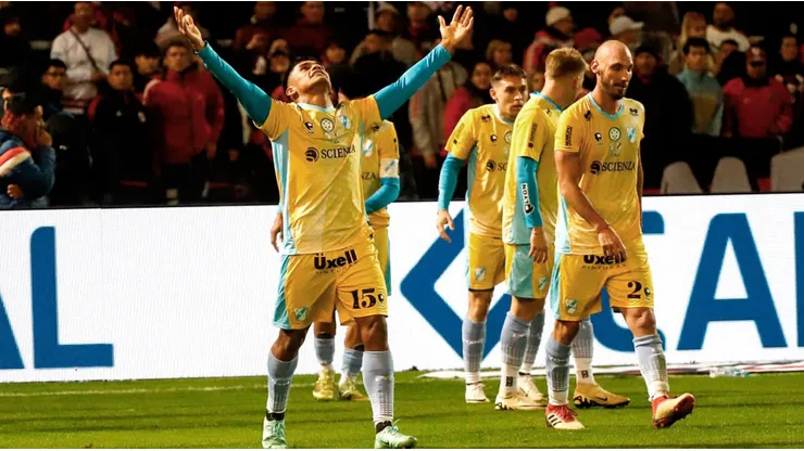 Fernando Martínez celebra el gol más importante de su carrera.