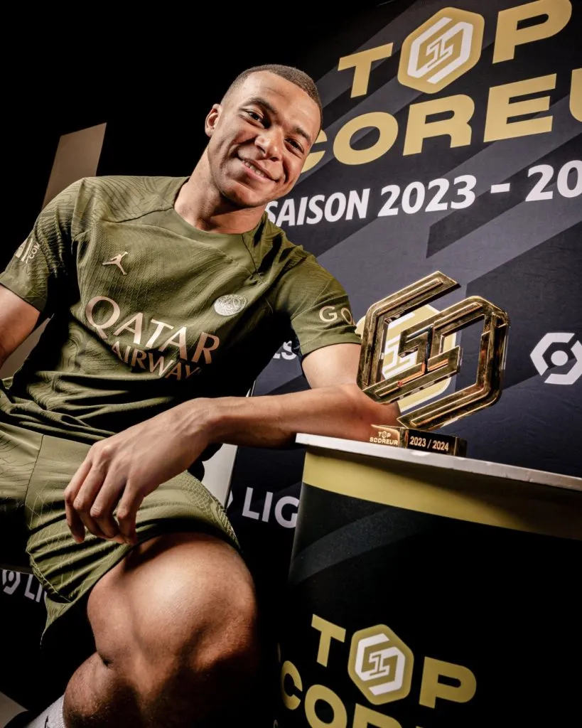 Kylian Mbappé, máximo goleador de la Ligue 1 por sexta ocasión consecutiva.
