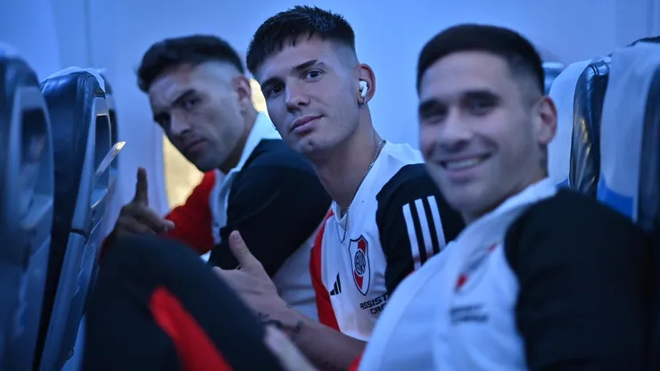 Enzo Díaz, Franco Mastantuono y Rodrigo Villagra.