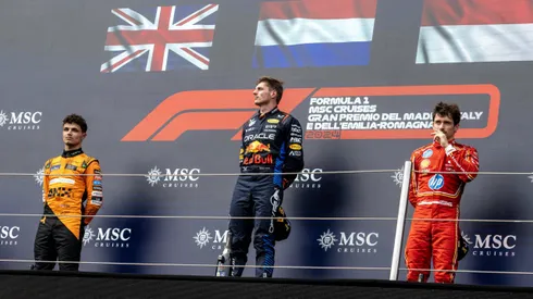 El podio del Gran Premio de Imola.