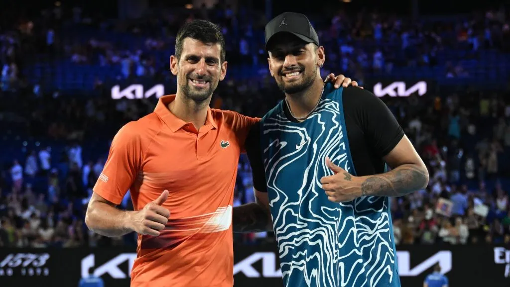 Novak Djokovic y Nick Kyrgios. (IMAGO)