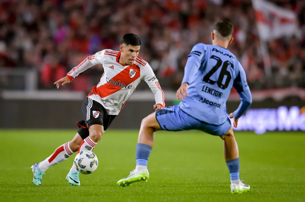 Agustín Sant’Anna en el partido ante Belgrano. (Foto: Getty).