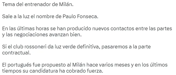 Tuit de Matteo Moretto.