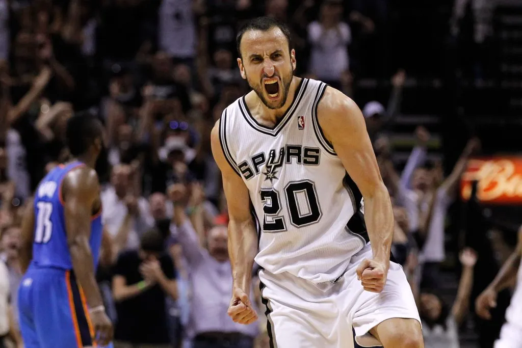 Manu Ginóbili, leyenda argentina de los Spurs y de la NBA (Getty)