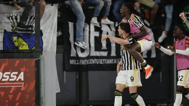 El festejo de los jugadores de Juventus.