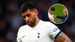 El entrenador del City y el defensor de los Spurs tuvieron un amistoso encuentro tras el partido.