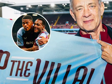 Loca reacción de Tom Hanks al empate agónico de Aston Villa ante Liverpool