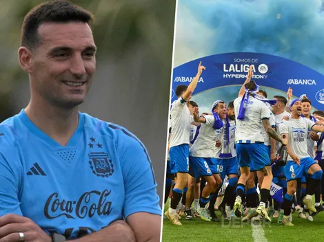 Scaloni sonríe: ascendió el Deportivo La Coruña