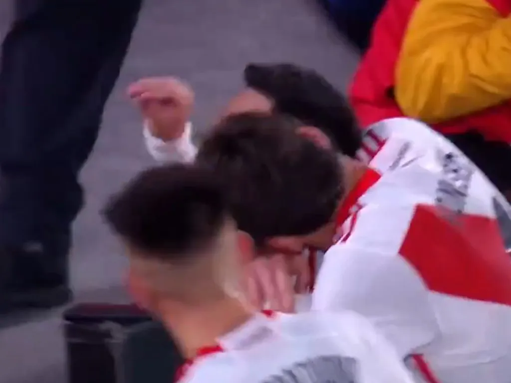 El gesto de Esequiel Barco a la hinchada de River.