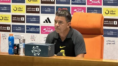 Marcelo Gallardo, en conferencia de prensa.