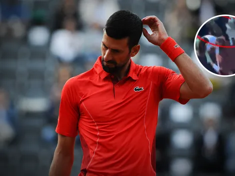 No se vio: el video revelador del botellazo a Novak Djokovic en el Masters 1000 de Roma