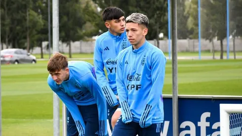 Gianluca Prestianni en las juveniles de la Selección Argentina.