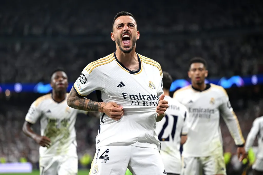 Joselu, la gran figura de Real Madrid ante Bayern Múnich. (Getty Images)