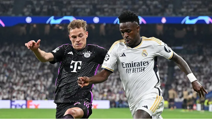 Kimmich y Vinícius se enfrentan en el Bernabéu.
