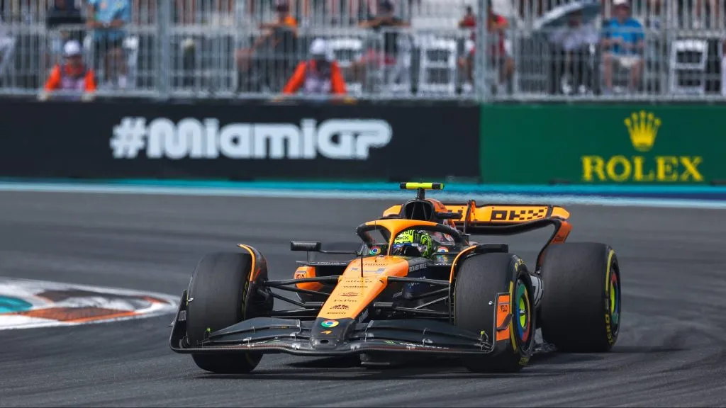 Lando Norris en acción.