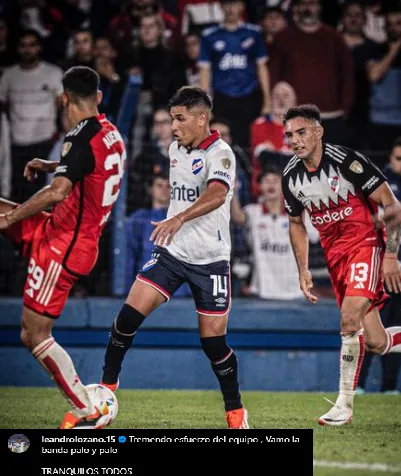 Posteo de Lozano tras el partido entre Nacional y River