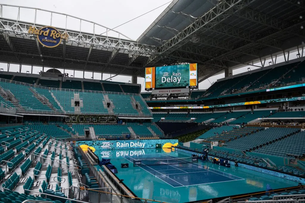 El Hard Rock, acondicionado para el Miami Open. (Foto: Getty).