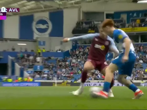 VIDEO | El Colo Barco tiró un caño magistral y se llevó una patada en la victoria de Brighton sobre Aston Villa
