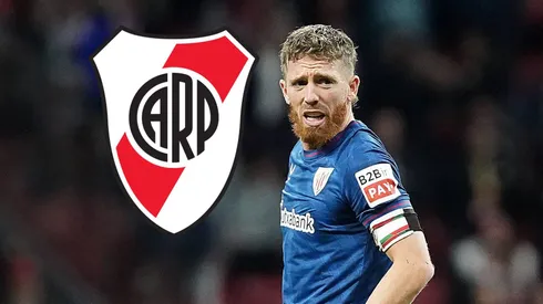 Hinchas del Athletic Club de Bilbao le desearon suerte en River a Íker Muniain.