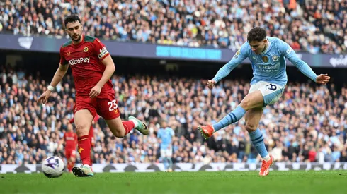 En la primera que tocó: el gol de Julián Álvarez para el 5-1 del Manchester City