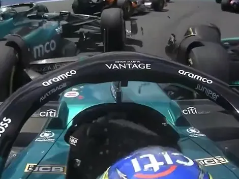 La reacción de Fernando Alonso luego de que Lewis Hamilton lo chocó en el GP de Miami: "Toro"