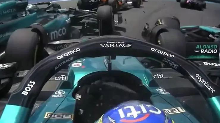 Choque entre Alonso y Hamilton en Miami