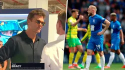 Tom Brady, dueño de Birmingham, en el GP de Miami, mientras su equipo descendió.