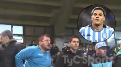 Juanfer Quintero increpó a un hincha de Racing tras el papelón en la Copa Argentina y lo invitó a pelear