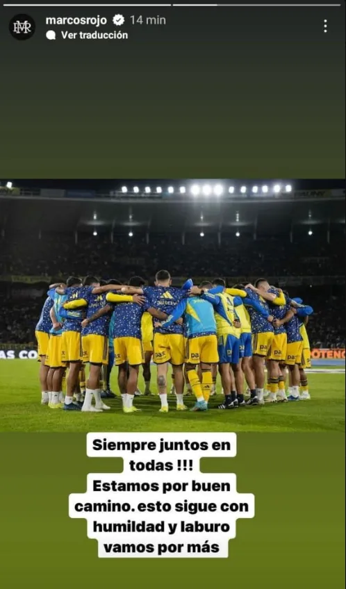 La historia de Rojo en Instagram.