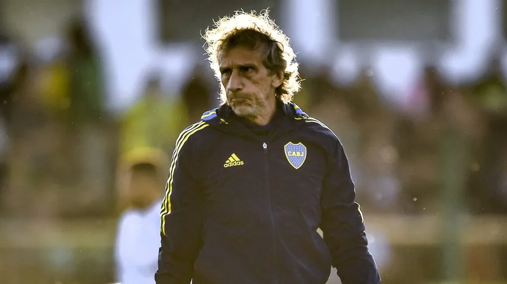 Fernando Gayoso durante su época como entrenador de arqueros en Boca. (Getty Images)