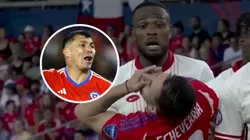 Medel explotó tras un brutal codazo a Rodrigo Echeverría.