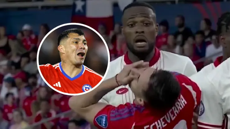 Medel explotó tras un brutal codazo a Rodrigo Echeverría.