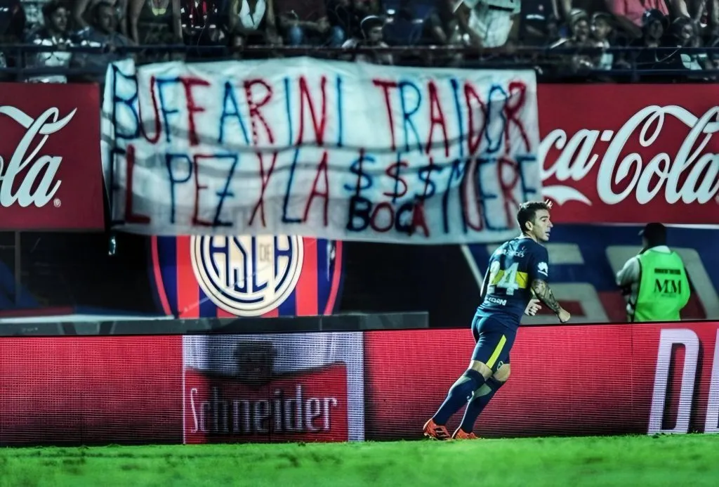 Muchos hinchas de San Lorenzo no perdonan que Buffarini haya jugado en Boca.