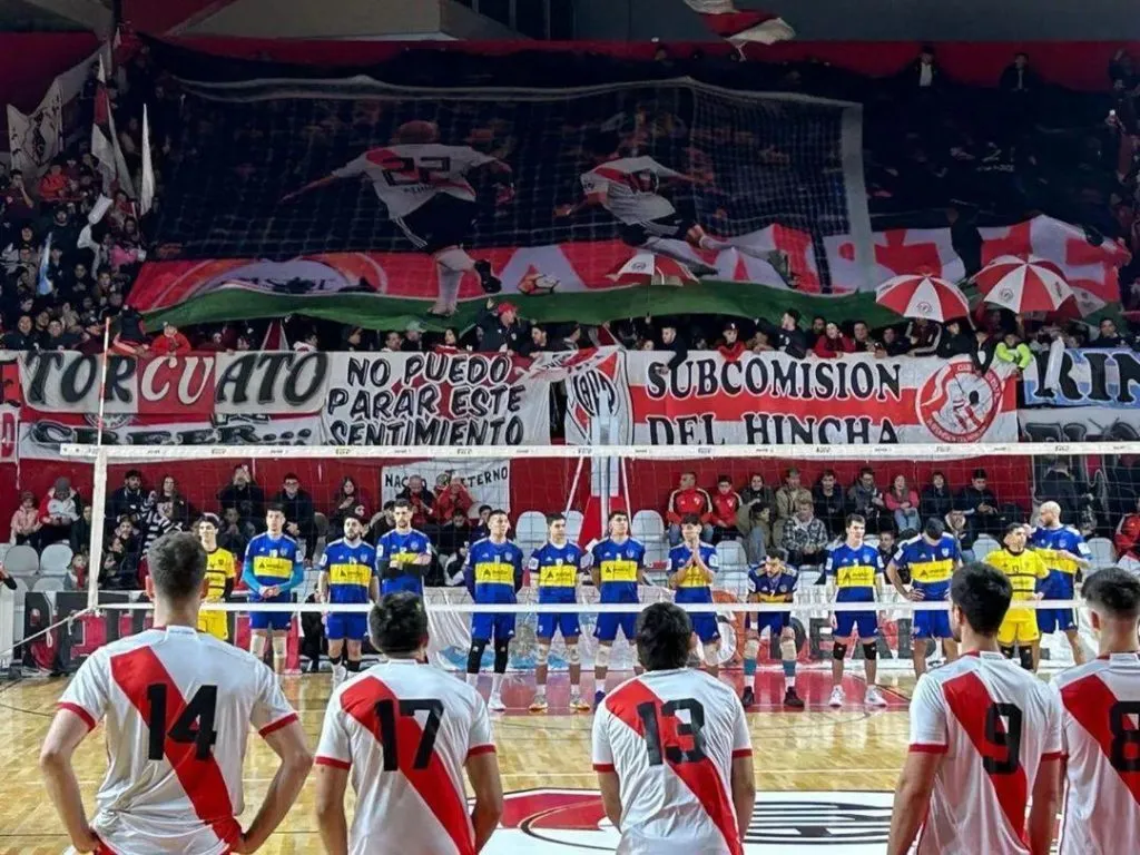 Telón en la tribuna del Millonario.