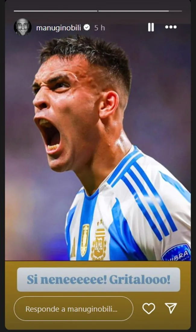 La historia de Manu Ginóbili para Lautaro Martínez (Instagram)