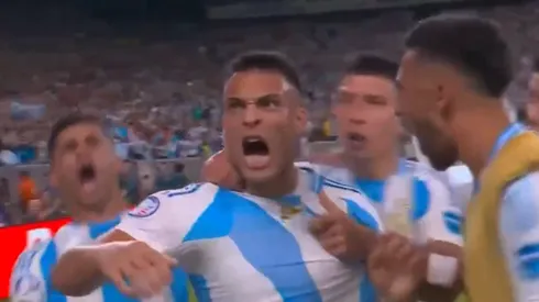 El festejo de Lautaro Martínez.