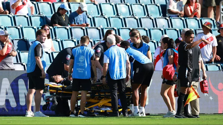 Momento muy dramático en la cancha.