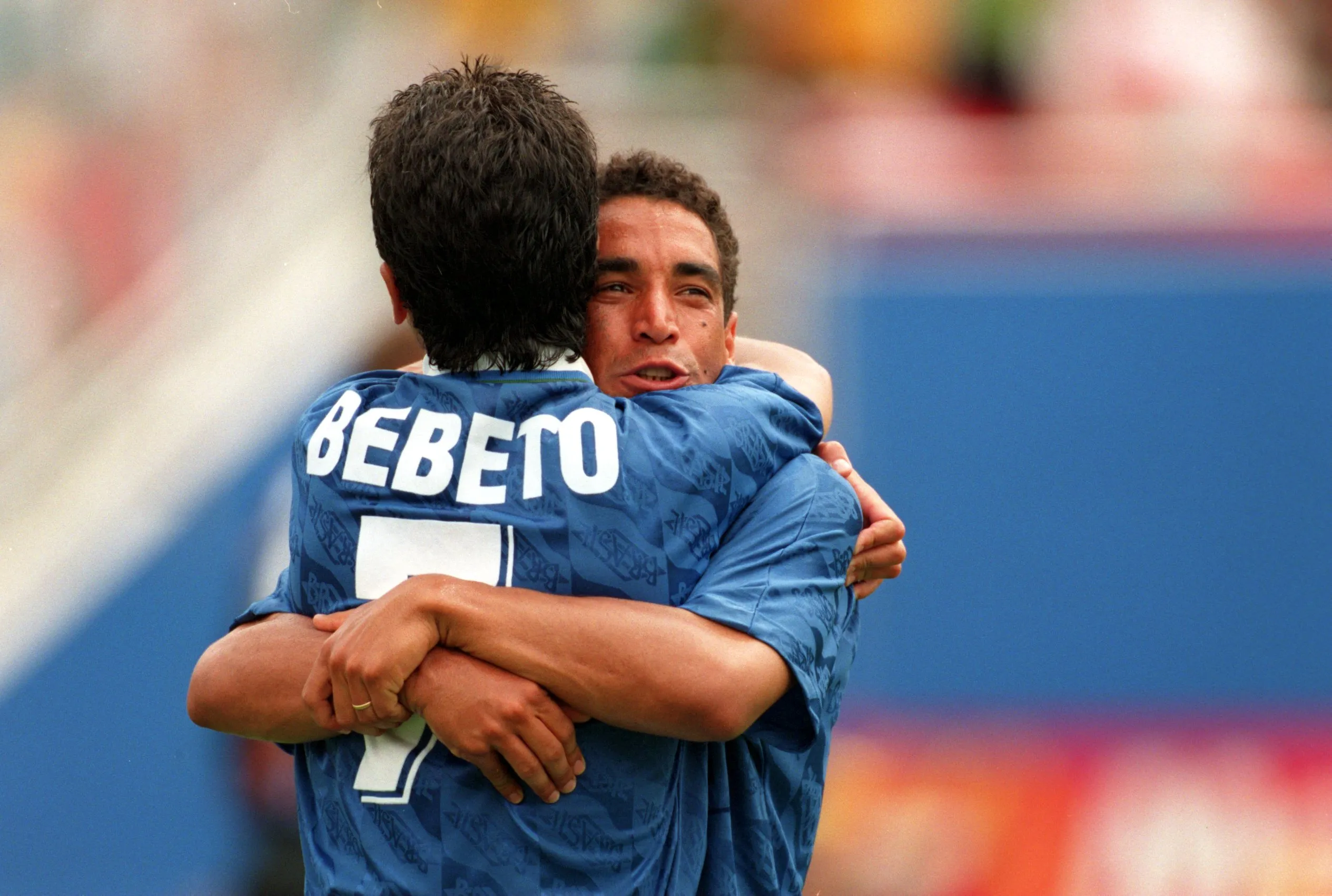 Bebeto celebra un gol en el Mundial de Estados Unidos ’94. (Chris Cole/ALLSPORT)