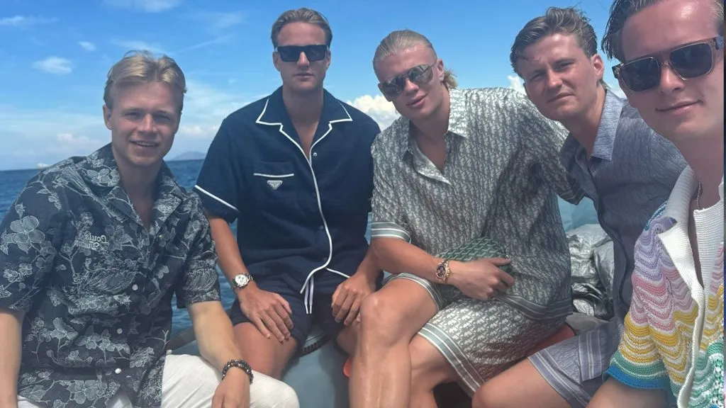 Navegar con amigos, una de las formas de desconectar para Erling Halaand.