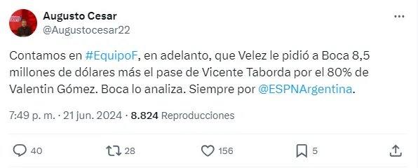 Posteo de Augusto César.