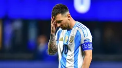Lionel Messi, preocupado en el partido ante Canadá.
