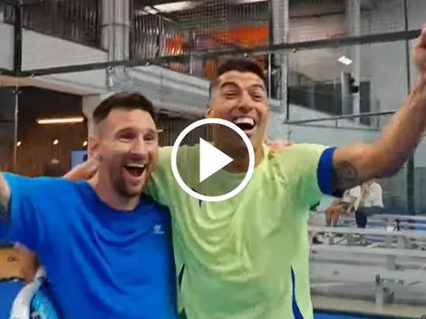 El video viral de Lionel Messi jugando al pádel con Luis Suárez: "Cayó como una vieja"